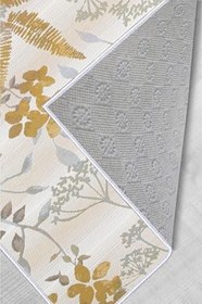 Resim Rovigo Dijital Baskı Yıkanabilir Kaymaz Taban Salon Halısı RVG1216, Sarı, 100 x 150 