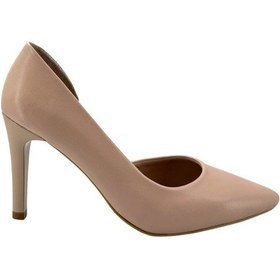 Resim Hobby Ayakkabı Hobby 26448 Hakiki Deri Stiletto Kadın Ayakkabı Ten 