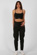 Resim NTB Unisex Printed Track Pants Black Color 