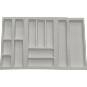 Resim Mutfak, Modüler Kaşıklık Seti, Beyaz, 74 x 48 cm (Enden-Boydan 3,5 cm Kesilebilir) 