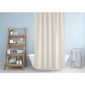 Resim Zethome Jackline Banyo Duş Perdesi 0010 Krem Tek Kanat 240X200 krem 