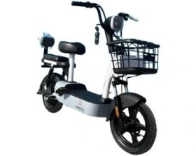 Resim Karoval Kıtty Gri Elektrikli Motosiklet 350 W 48v12ah Batarya 150 kg Taşıma Kapasitesi 