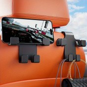 Resim 2 adet Yükseltilmiş Çok Fonksiyonlu Araba Koltuk Arkası Kanca ile 4 S-Kanca, Dayanıklı ABS Malzeme - Çantalar, Cüzdanlar, Montlar ve Akıllı Telefon Tutucular için Başlık Askısı, Araç Depolama ve Organizasyon Aksesuarı, İç Mekan Organizasyonu 