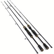 Resim Karbon Fiber İplik Çubuk | Ultra Hafif Yüksek Karbon Fiber | Çoklu Boyut 1.8m/2.1m/2.4m | Siyah Altın Detaylı | Tuzlu ve Tatlı Su Balıkçılığı İçin Hızlı Eyleme | Dayanıklı, Hassas Uç | Tüm Oltaçılar İçin İdeal 