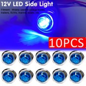 Resim 10 adet DC12V 3LED Yan Işık Deniz Tekne Kıç Yuvarlak Lamba Yat Nezaket Işıkları 