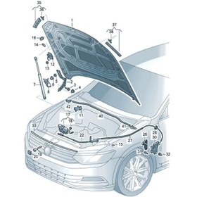 Resim VW Passat B8 - B9 Kaput Amortisörü 3G0823359 - 3G0823359A 