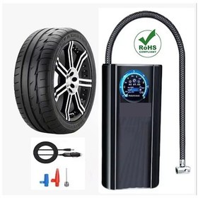 Resim Slim Siyah Model Oto Kompresör Göstergeli Araç Lastik Şişirici 