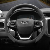 Resim Chery Kış Polar Kaymaz Ultra-İnce Direksiyon Kapağı için Uygun, Bölme Tasarımı, Toka Kurulumu, Tüm Mevsimler İçin Kullanılabilir, 2 Adet veya 3 Adet Sette Mevcut, Siyah, Yeşil, Kırmızı, Turuncu, Kahverengi, Kahve, 6 Renk, Tiggo Arrizo Jetour QQ Fulwin E5 A3 vb. için Uygun. 
