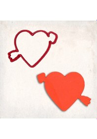 Resim Oklu Kalp Kurabiye Kalıbı Şekillendirici Kopat KIrmızı 