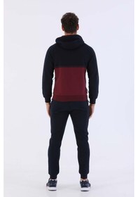 Resim Maraton Sportswear Comfort Erkek Kapşonlu Uzun Kol Basic Lacivert Eşofman Takımı 20212-lacivert Lacivert 