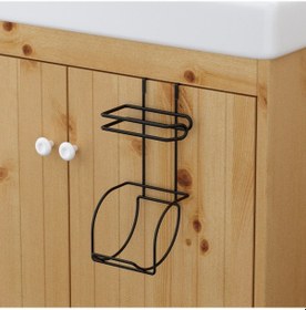 Resim Teknotel Dolap Kapağına Asmalı Tuvalet Kağıtlık Mat Siyah Sf282 