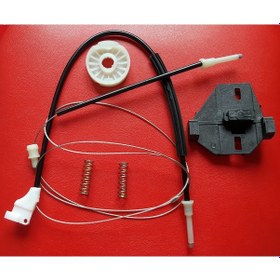 Resim Volkswagen Transporter T4 Ön Sol Cam Kriko Teli ve Tamir Seti 