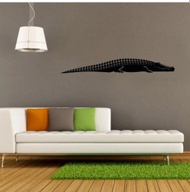 Resim Timsah Folyo Sticker 50cm Uzunluk Siyah 