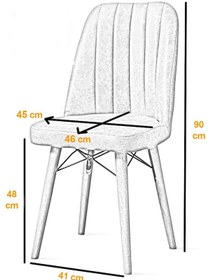 Resim Avenza Living Kare Gold Mutfak Sandalyesi 4 Adet Açık Gri 