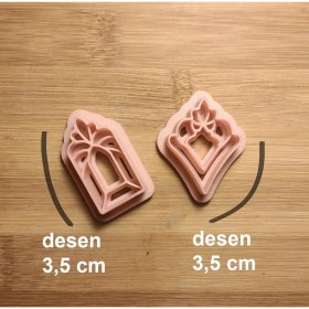 Resim Enb Ceramic3,5 cm Seramik & Polimer Kil Kalıp Küpe Kalıbı 