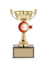 Resim Odak Kupa - Small Kupalar - S-074 C - 22 Cm Altın - Beyaz 