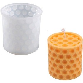 Resim Epoksi Reçine Silikon Kalıp Taş Tozu Baloncuklu Silindir Delikli Mum Kalıbı Çok Renkli 