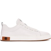 Resim Men's White Lace-up Leather Sneaker Derimod