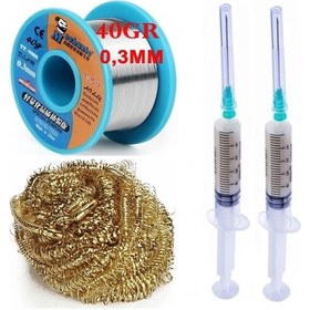 Resim Mechanic /lehim Teli 40gr 0,3mm Flux Lehim Toplama Havya Ucu Temizleme Teli Set St04 