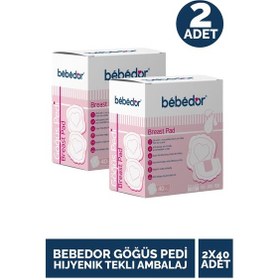 Resim Bebedor Göğüs Pedi Hijyenik Tekli Ambalaj 40'lı 2 Adet 