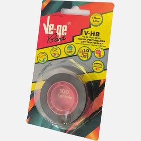 Resim Vege 18mmX1,5m V-HB Çift Taraflı Bant 100 Kg Rulo 