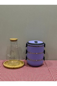 Resim YAZICI Freshbox Sefer Tası Paslanmaz Çelik ve Bambu Set Yağdanlık SET 