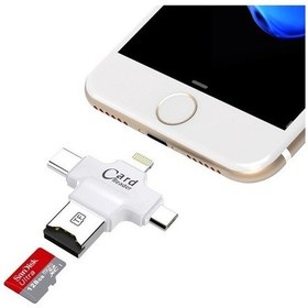 Resim iOS Uyumlu iPhone Uyumlu Microusb Type C Tf Kart Okuyucu Reader 