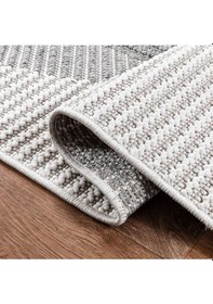 Resim S321 Gri - Beyaz Bukle Halı Saraz Buklem Koleksiyonu Salon Halısı, Mutfak Halısı, Antre Hol Halısı Gri-beyaz Gri - Beyaz 