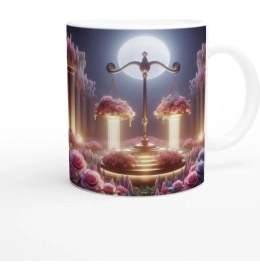 Resim Terazi Burcu Baskılı Kahve Kupası - Ay Işığında Zodyak Bahçesi Vs2 