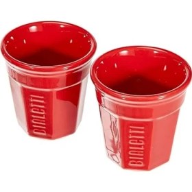 Resim - Set Mini Express: Ocak Üstü Espresso Pişirici + 2 Cups - Renk Kırmızı 