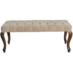 Resim Masif Art Kapri 120 Cm Kapitoneli Bench Puf Ceviz Eskitme 