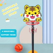 Resim Ayarlanabilir Yükseklik Karikatür Kaplan Basketbol File Seti - İç Mekan/Dış Mekan Eğlenceli Atış Oyuncak, Aydınlatıcı Spor Aktivitesi, Aile Etkileşimi ve Bahçe Oyunları - Noel, Cadılar Bayramı, 'S Günü için İdeal Hediyelik, 3-6 Yaş Aralığına Uygun, PVC Malzeme, Pille Çalışmaz, Top, File, Pompa ve Stand Dahil 