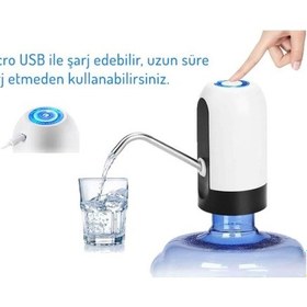 Resim Usb İle Şarj Edilebilir Elektrikli Otomatik Damacana Su Pompası 