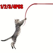 Resim 1/2/3/4 adet Kedi Teaser Oyuncak Köpek Çubuğu En Son Tasarım, Pilsiz 