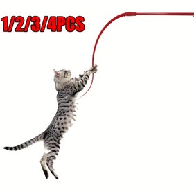 Resim 1/2/3/4 adet Kedi Teaser Oyuncak Köpek Çubuğu En Son Tasarım, Pilsiz 