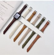 Resim Sones Bıçak Kuyruk Şekilli Dana Derisi Watch Band iOS Uyumlu Watch Ultra 49mm-watch Ultra 2 49mm / / Se Akıllı Saat Aks. 49372749 