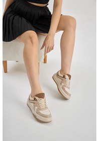 Resim Tonny Black Termo Taban Bağcıklı Kadın Bej Toprak Spor Ayakkabı Tba230 Bej Toprak 