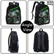 Resim Oldfriend 1/3 Parça Özelleştirilebilir Siyah Motosiklet Sırt Çantası - Geniş Kapasiteli Okul Gezi Siyah 