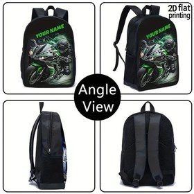 Resim Oldfriend 1/3 Parça Özelleştirilebilir Siyah Motosiklet Sırt Çantası - Geniş Kapasiteli Okul Gezi Siyah 