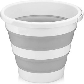 Resim Open Home 13 Lt Silikon Su Kovası Pratik Katlanır - Banyo Temizlik Kovası Çok Amaçlı Kulplu Kova 