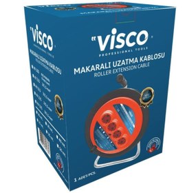 Resim Genel Markalar Visco Makaralı Seyyar Uzatma Kablosu 3x2,5 - 50 Metre 