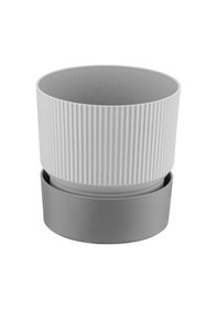 Resim Poliwork Ixora Saksı Tabaklı 4 Lt - Çizgi Desenli 190 190 Mm 
