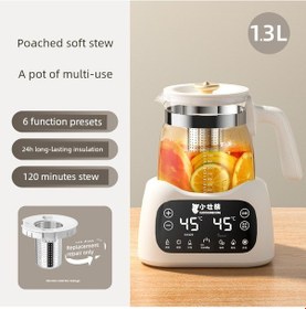 Resim Sağlık Çaydanlığı - Minimalist Beyaz Çay Süzgeci - 1.3l - 316l Paslanmaz Çelik Um54066-4 Yurt Dışından 