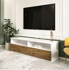 Resim Centra Kapaklı Tv Sehpası,Tv Ünitesi Beyaz-Naturel, Ev-Ofis 