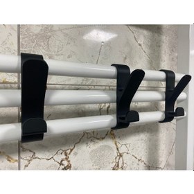 Resim Banyo & Mutfak Büyük Boy Havlupan Askısı 3 Lü Siyah Siyah 