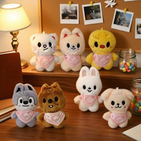 Resim Sihir Akademisi Peluş Oyuncak Serileri - İfadeli Şeker Gözlü Sevimli Anime Hayvan Karakterler, Yumşac Pofuduk Dolgulu Kalp şeklinde Ad Etiketli ile Okul Temalı Kıyafeti olan Doldurmalar; Erkek ve kız çocuğu Çin iyi do 