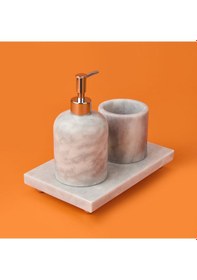 Resim Bath 3'lü Mermer Banyo Seti - Gri Çok renkli 