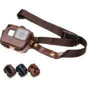 Resim Sanger Go198 Gopro Hero 5 6 Askılı Deri Kılıf 