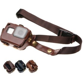 Resim Sanger Go198 Gopro Hero 5 6 Askılı Deri Kılıf 