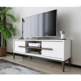 Resim Eslem Tv Ünitesi Beyaz Ceviz Beyaz - Ceviz 
